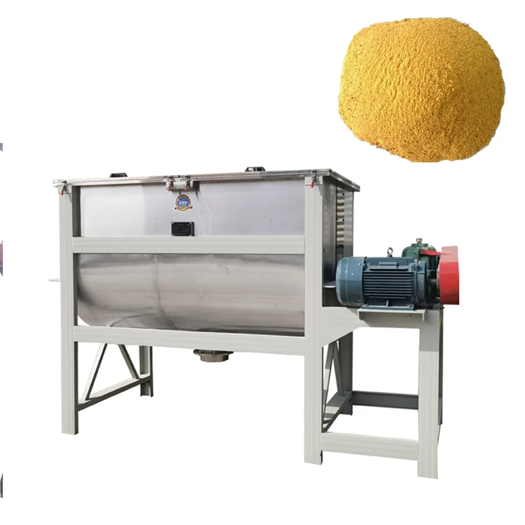 Animal Feed Mixer 100kg 500kg 1ton Cattle Feed Chicken Pig Feed Indusitrial Horizontal Mixer