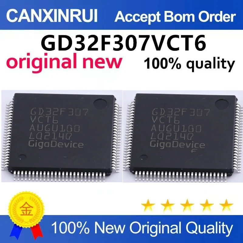（5pcs-10pcs）Original GD32F307VCT6 LQFP-100 ARM Cortex-M4 32-bit microcontroller