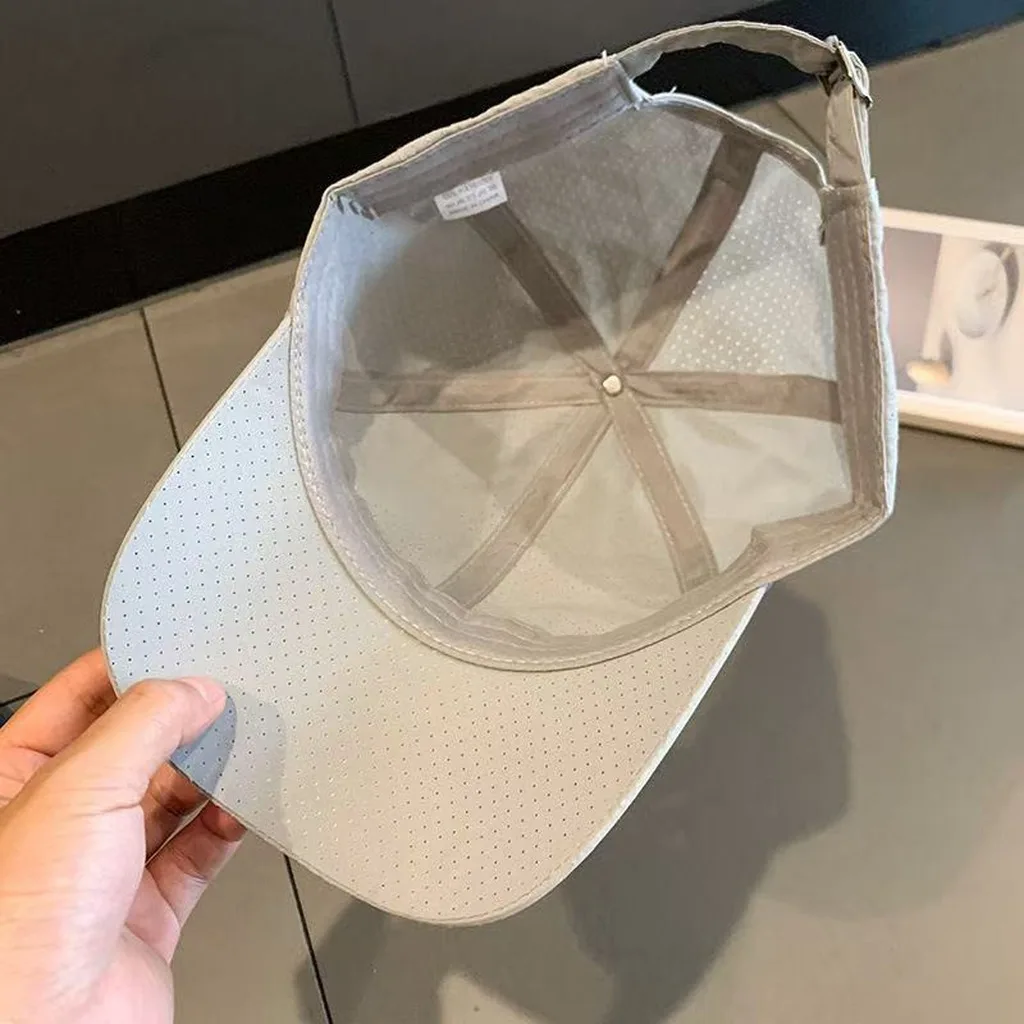 Wide Brim Cap Breathable Men'S Baseball Cap Mesh Sun Hat Lightweight Adjustable Baseball Hat For Outdoor Activities Running