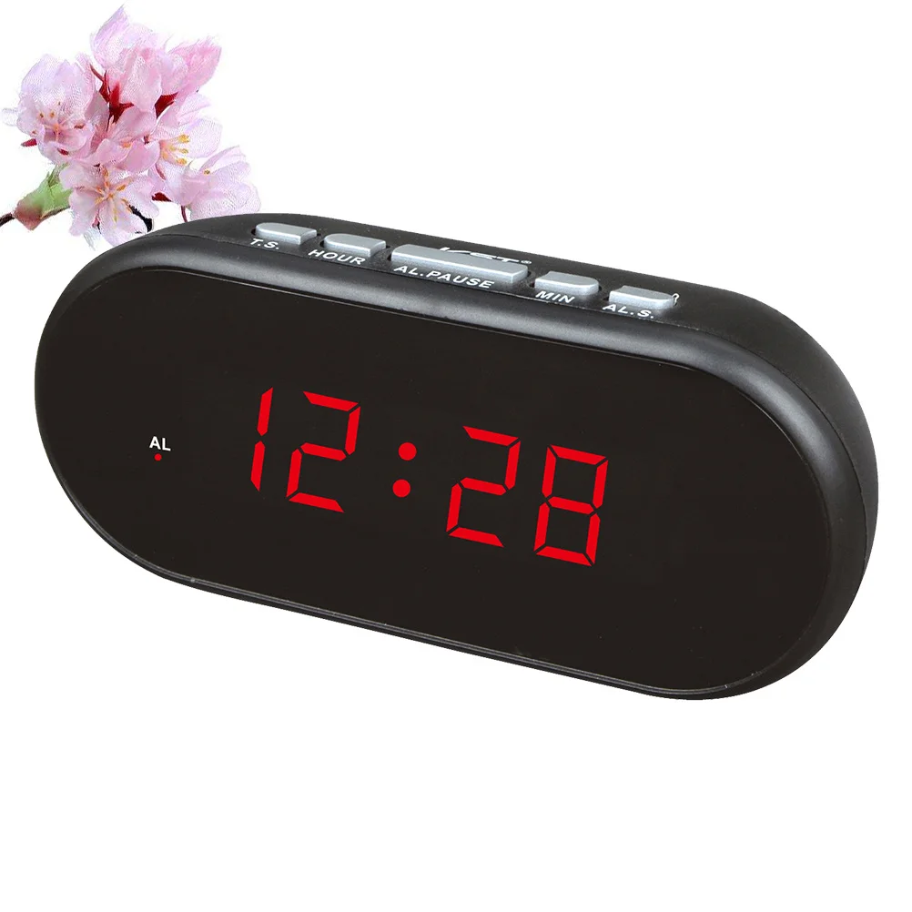

Creative USB LED Alarm Clock Plastic Red Multi-Function Digital Clock for Home School Office Large Numbers Screen Display