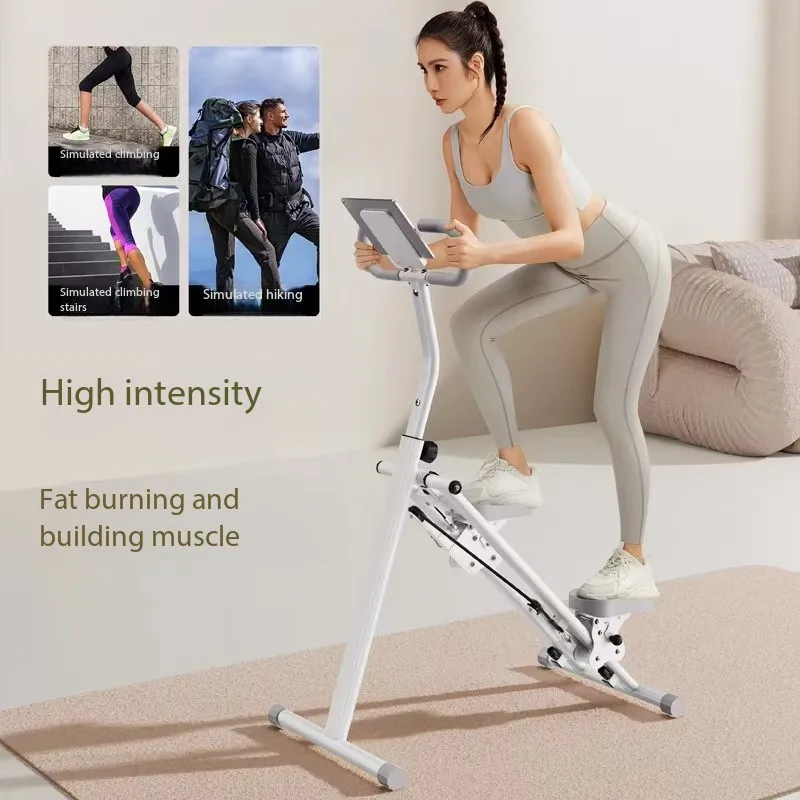 Multi-function Foldable Stair Climber Machine Fitness Stair Exercise Mountaineering Silent Machine In-Place Stepper for Home Use