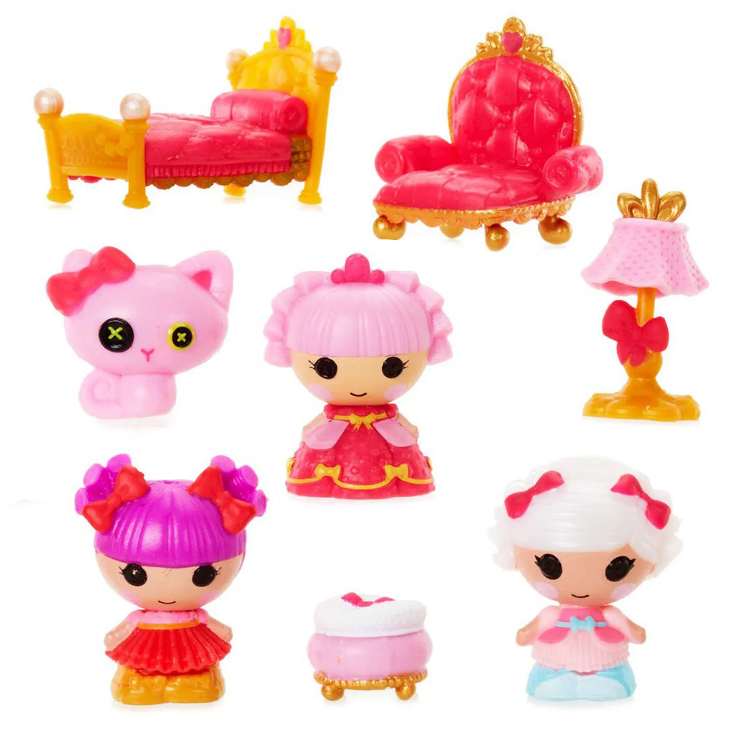 Новая мини-кукла Lalaloopsy Tinies Фигурка Игрушка Набор из 8 предметов Детские игрушки Куклы для девочек Детские подарки