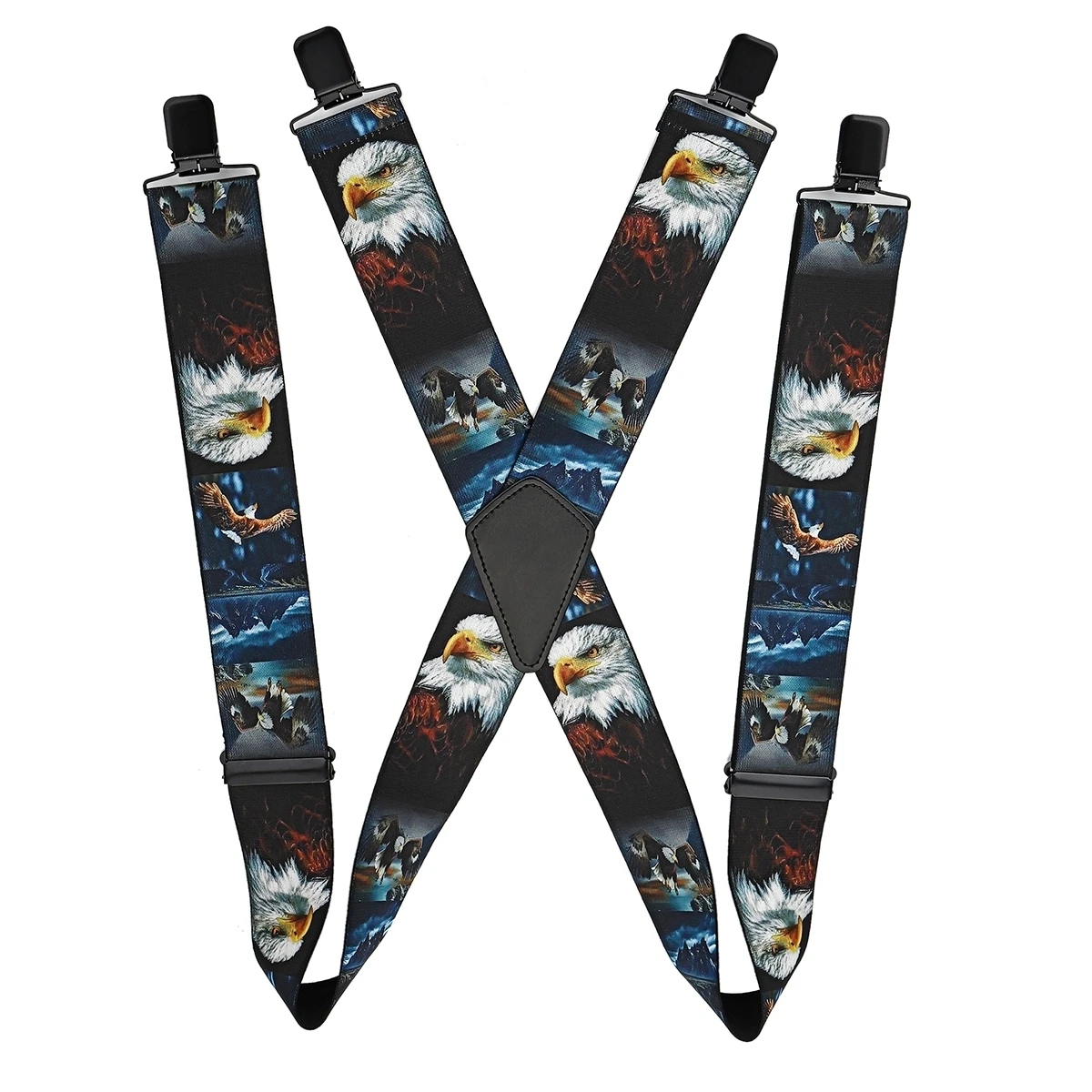 حزام نحت الرأس الأبيض على شكل X للرجال مقاس 1.97 بوصة، حزام مرن للغاية قابل للتعديل