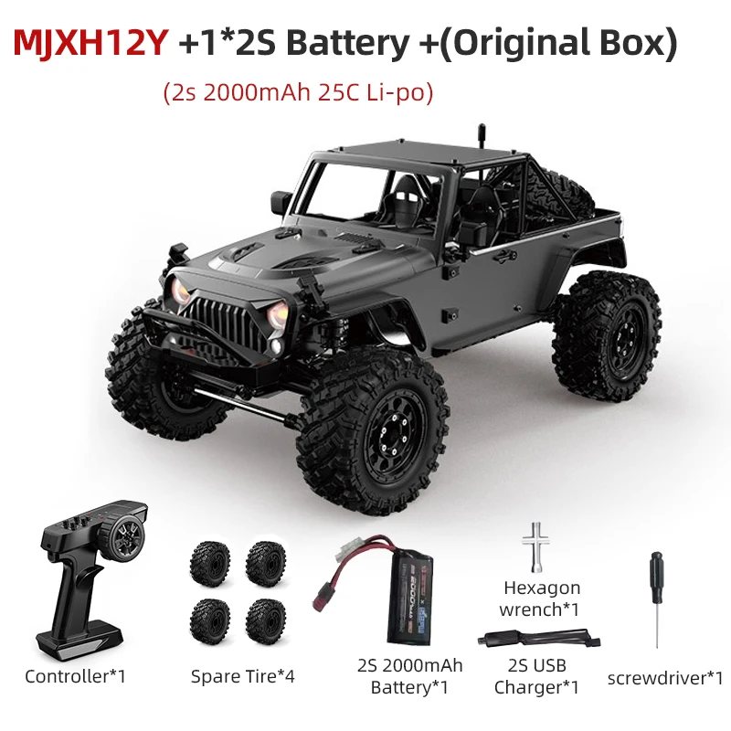 MJX H12Y H12Y + 1:12 Schaal Klimmen RC Crawler 4WD Borstelloze Elektrische Terreinwagen Model 2.4G Afstandsbediening Auto speelgoed Als GIFT