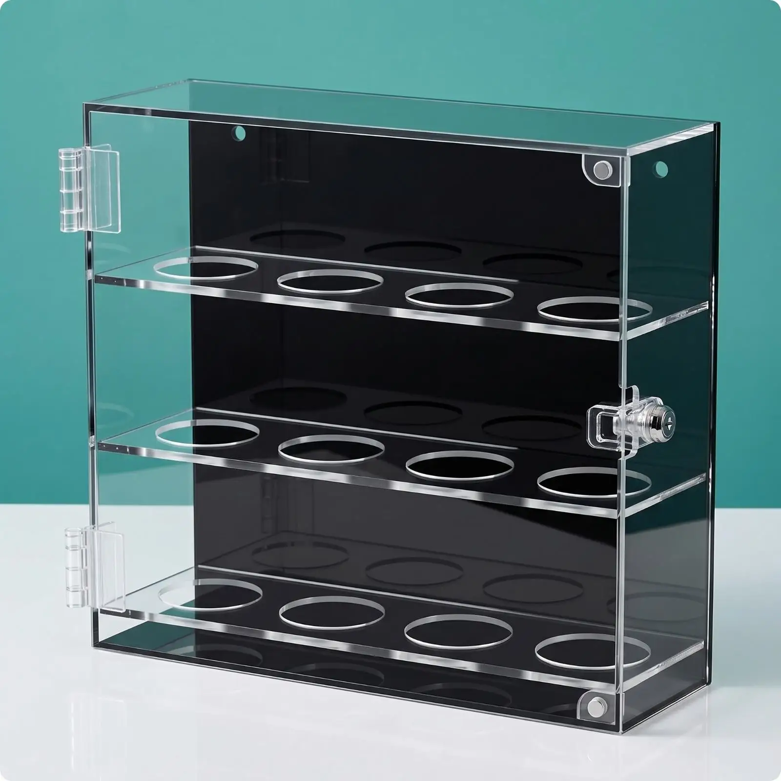 Baseball Display Case with Attractive Cover Clear Organizer Lightweight