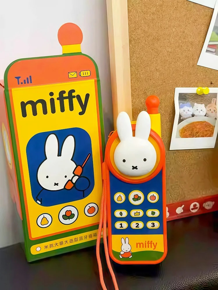 

Miffy Styling Phone Bluetooth Speaker Anime Peripherals Portable Mini Recordable Version High Sound Quality Children'S Birthday