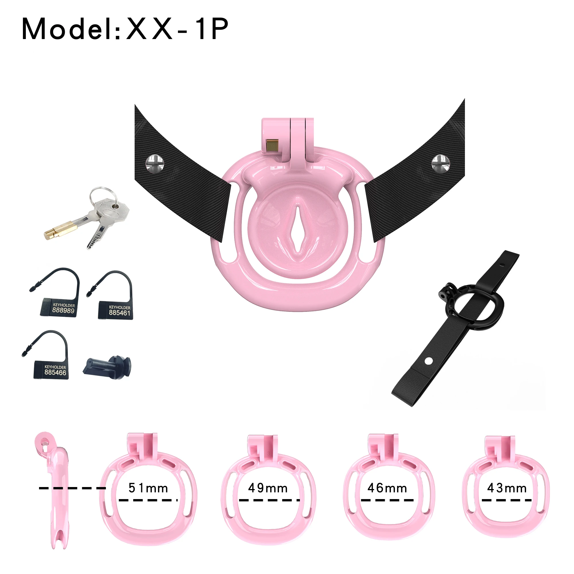 2024 New Super Mini Negative Chastity Cage Male BDSM Bondage Penis Locking Strap Size 4 Cock Ring Cheat Proof Chastity Device 18