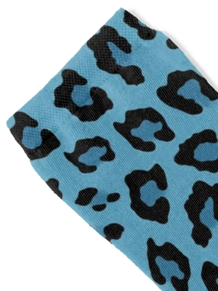 Blue Leopard Print Socks soccer anti-slip tennis football floral Boy Child Socks Women's