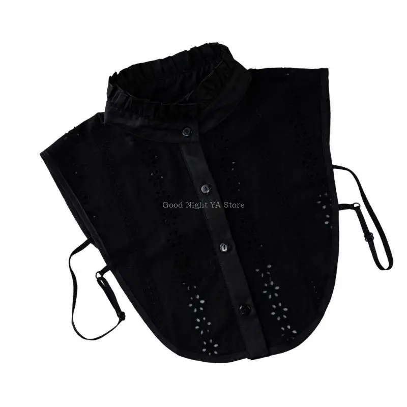 Flower Embellished Detachable Openwork Collar For Dresses Blouses Tops