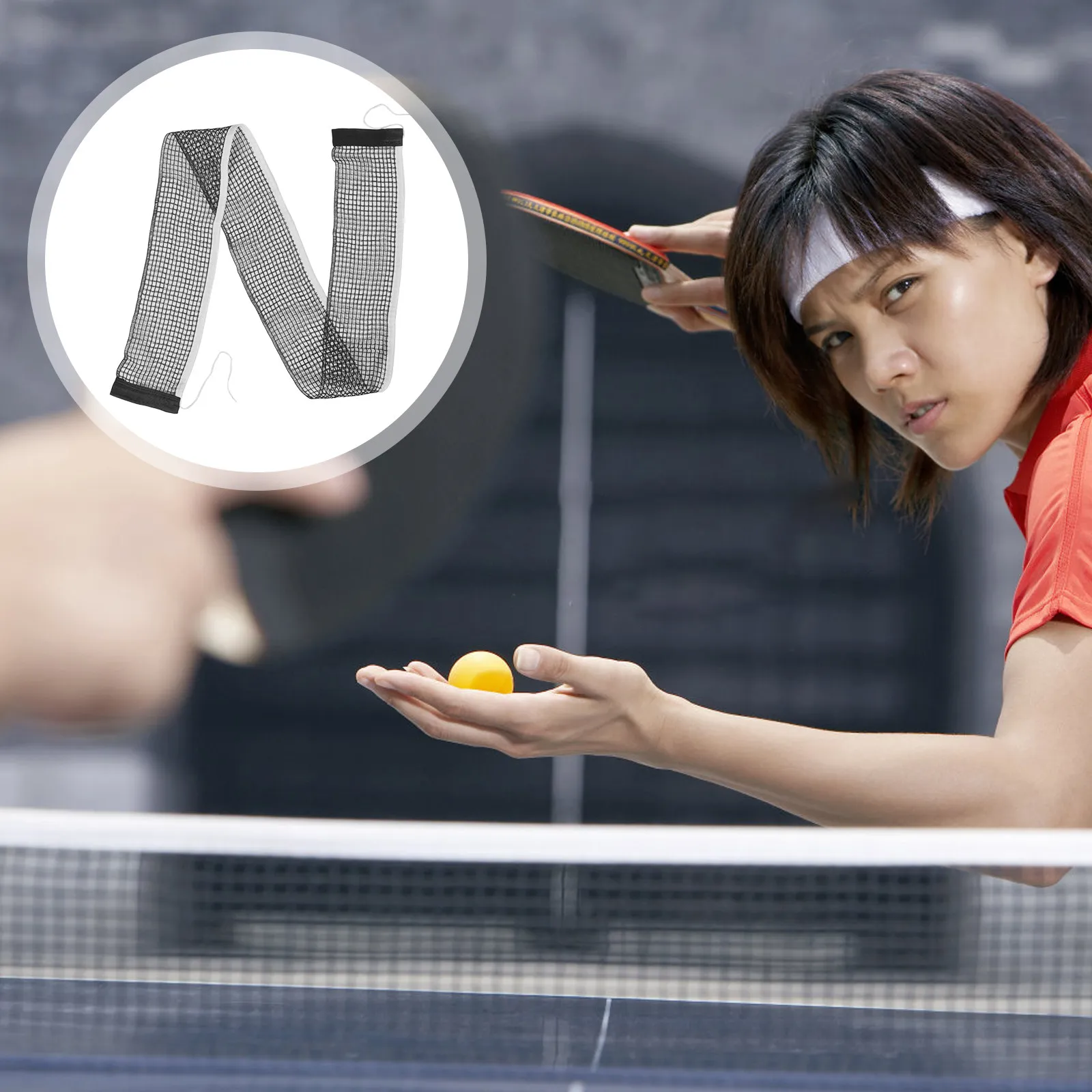 

Table Tennis Training Auxiliary Net Polyester Cotton Easy Setup Tight Mesh Portable Foldable Net for Competition Training Indoor