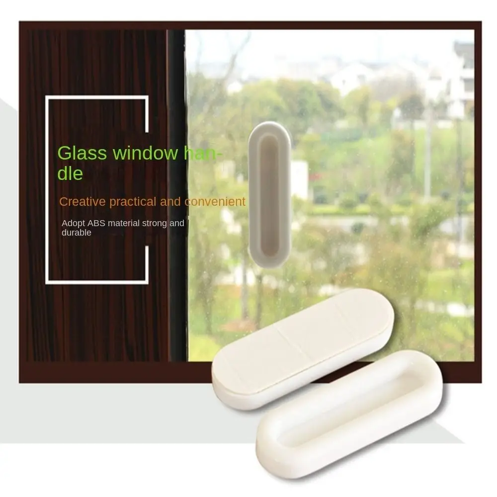 

Самоклеящаяся ручка для раздвижной двери, нескользящая ручка, дверные ручки, овальные дверные ручки, мебельная фурнитура, пластиковая ручка