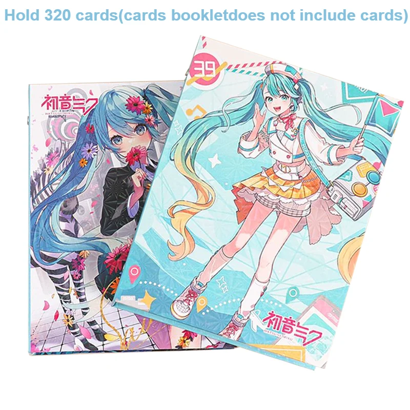 320 PCS Japanese Cartoon Anime Virtual Idol Hatsune Miku Card Paper Album Map Letter Folder Binder Game Cards Collection Gifts