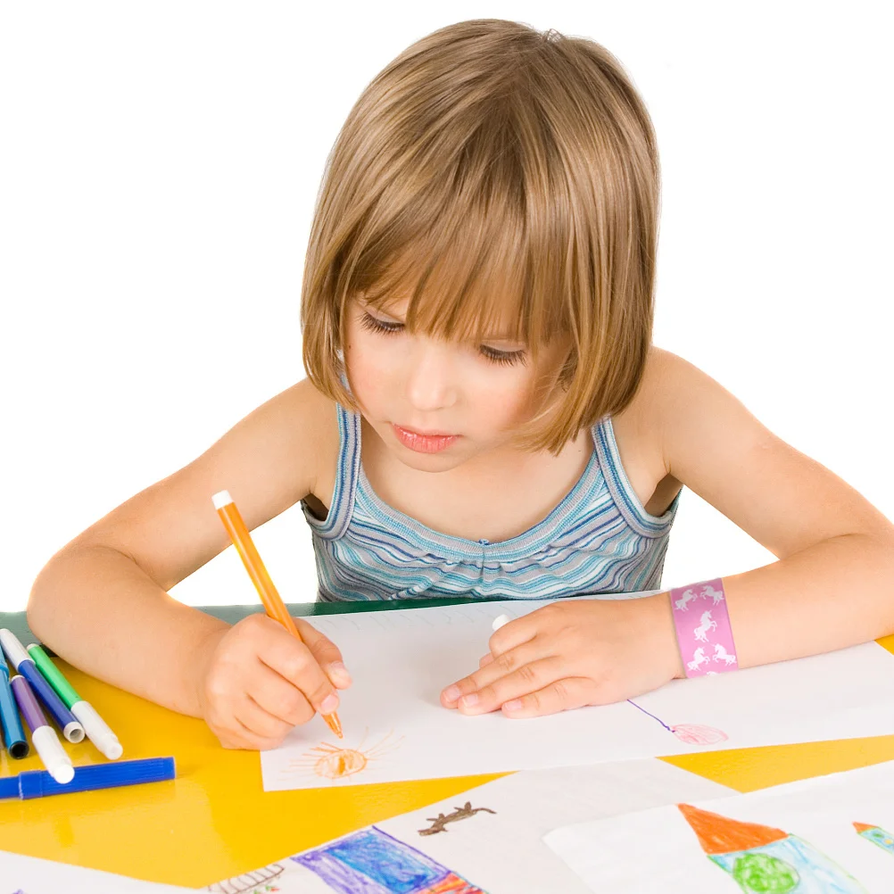 

Unicorn Pattern Pink Silicone Wristband Children's Slap Bracelet Party Favor Gift Kids Fun Wrist Jewelry Slap Bracelets