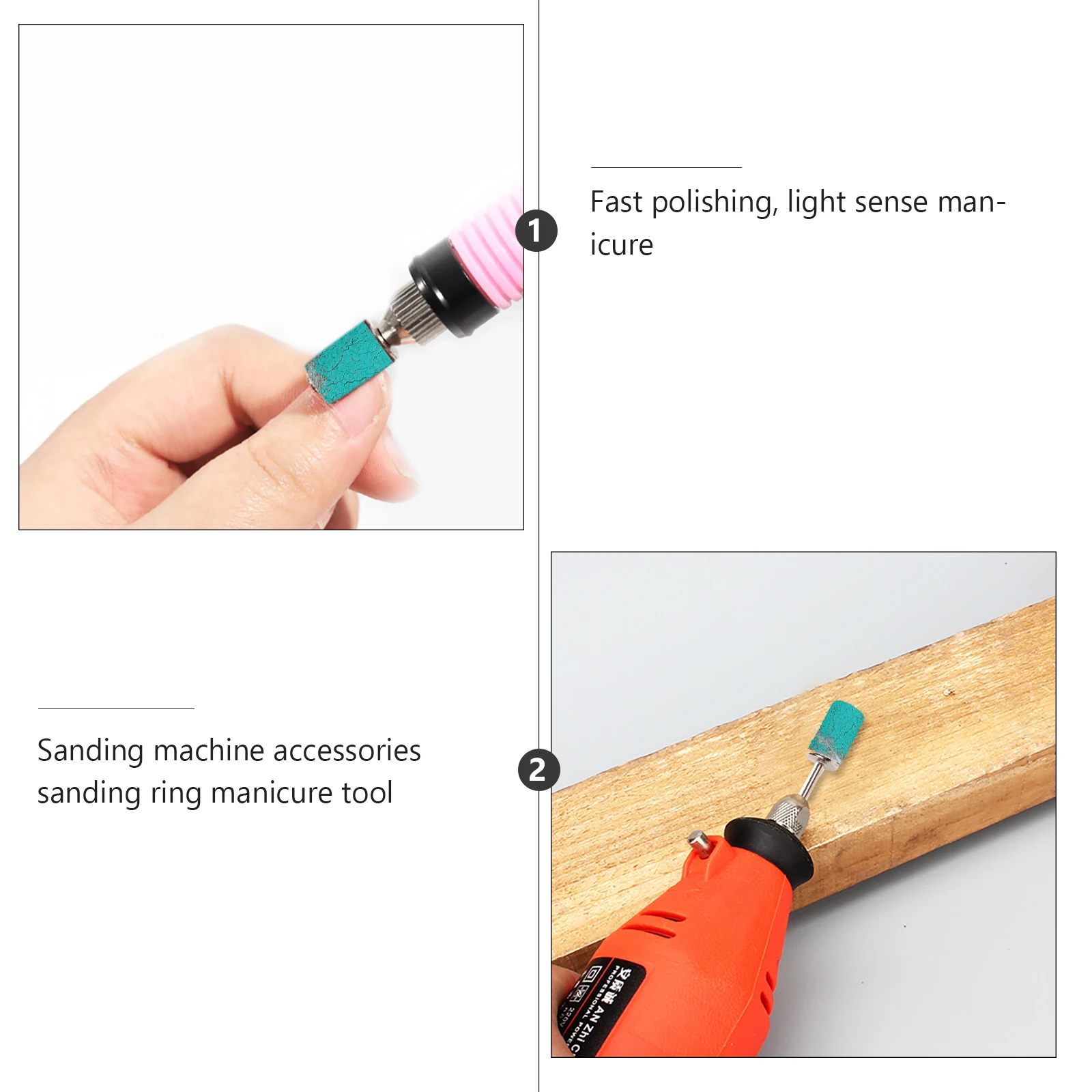 

100pcs Sanding Band Polishing Tool Premium Quality Comfortable Touch Skin Protection Convenient Use Nail Beautify Sand Ring