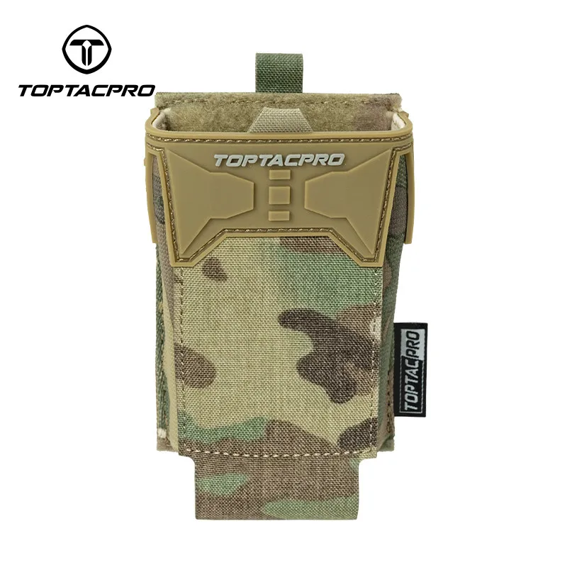 TOPTACPRO Tactical Pouch Single 556 Mag Holder with PVC Adhesive Seal  Hunting Tools Holder Equipment 8537