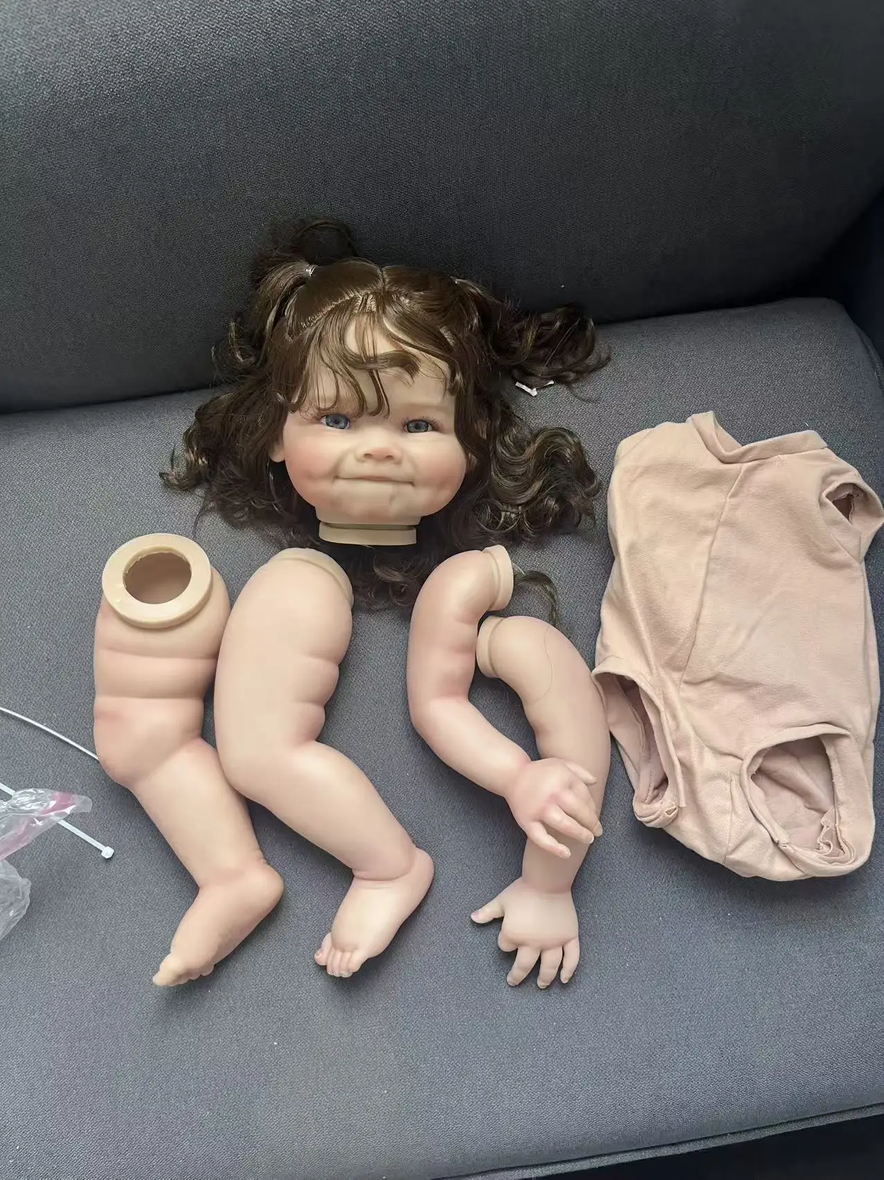 

24-дюймовый комплект куклы реборн Рая, размер для малышей, детали куклы «сделай сам», уже окрашенная 3D-кожа с видимыми венами, комплект ручной работы Bebe Reborn