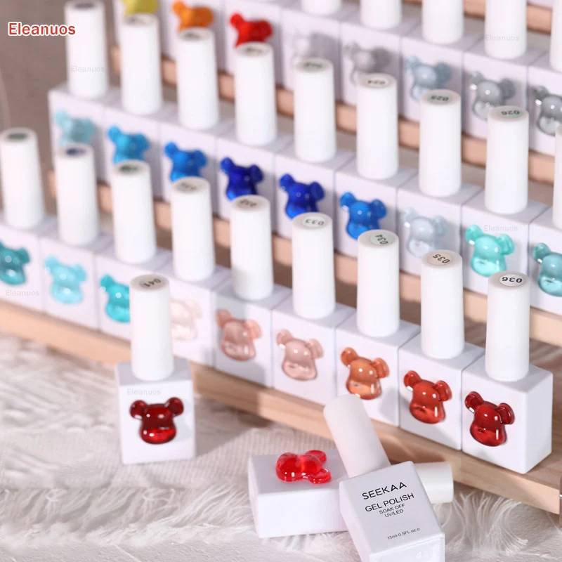 Eleanuos 48 color bear a bottle of one color 15ml gel color polished nail gel soaked semi permanent UV LED nail art GEL PAINT