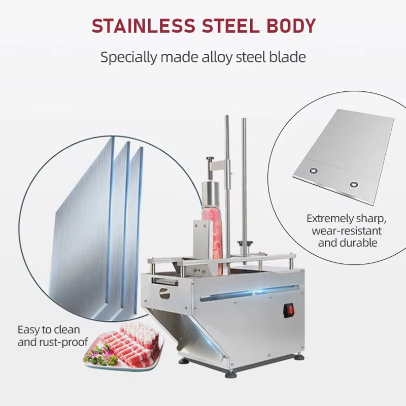 

Бытовая маленькая электрическая мясорубка, полностью автоматическая нарезка для замороженной говядины и баранины