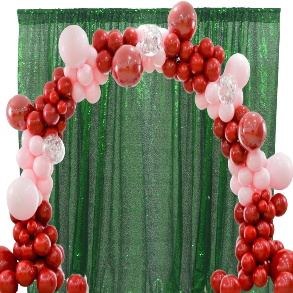 2pcs Sequin Backdrop Curtain Wedding Party Background Decoration Restaurant Banquet Hall Birthday Baby Shower Christmas Drape