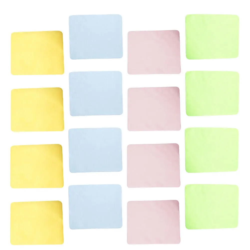 

20 pcs Eyeglasses Cloth Microfiber Cleaning Cloths For Screen Lens Glasses Watches Jewelry Mobile Phone Tablet Wipes Reusable