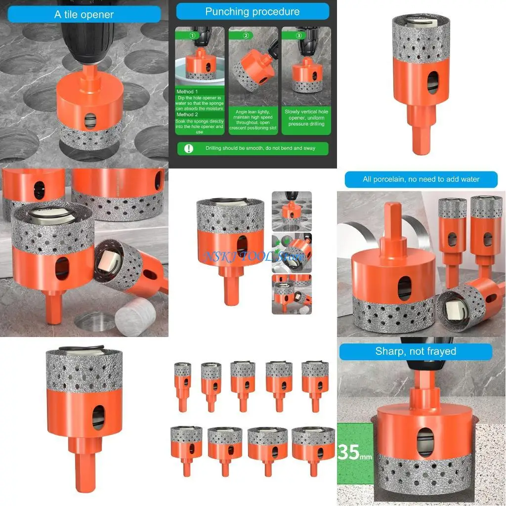 L8RC 20-65mm Diamanten Topfsäge Sintern Bit Loch Bohrer für Marmor Granit Ziegel Fliesen Keramik beton