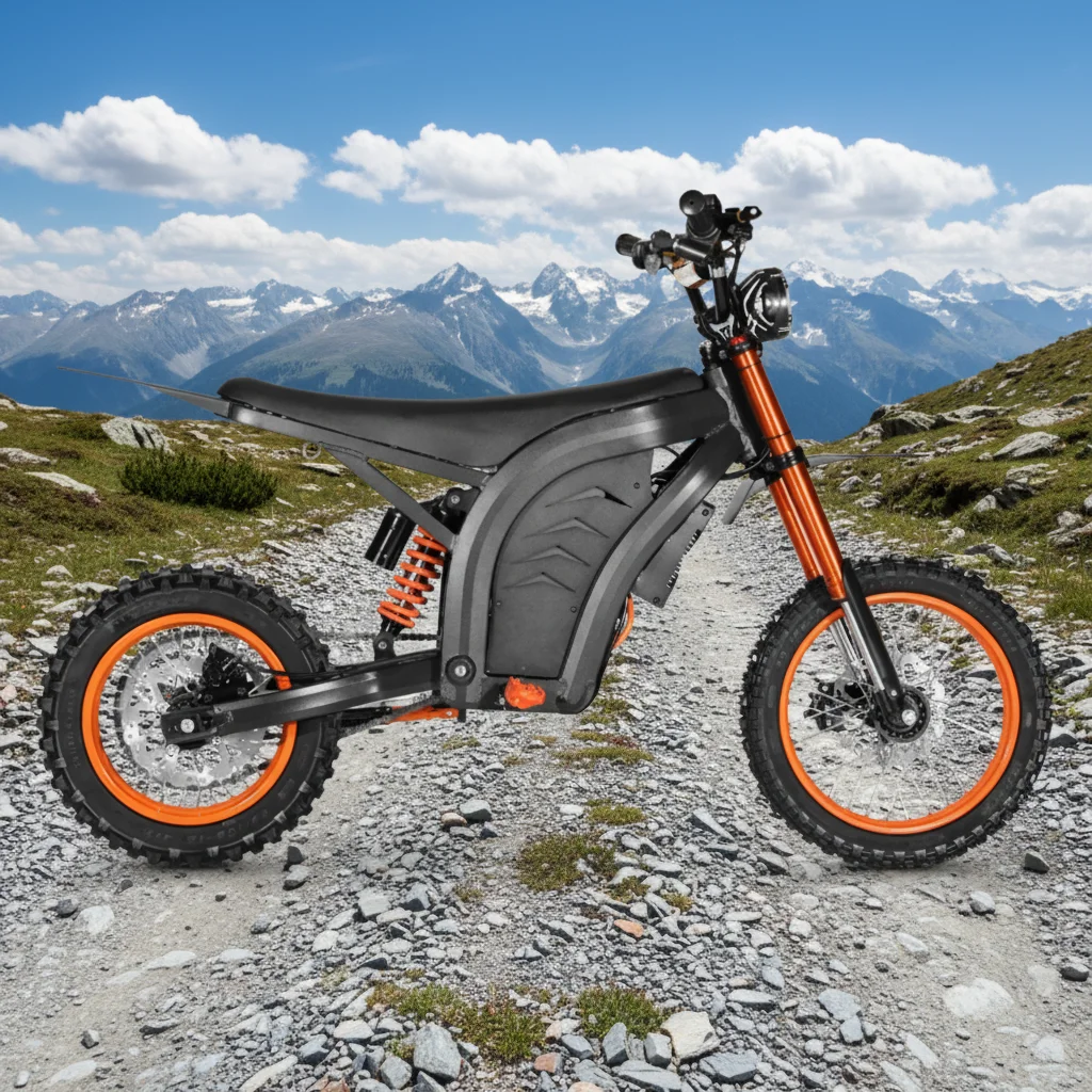 

48V Moto Off-Road Electric Motorcycles with Soft Seat Brushless 60km/h Max Speed Motor Lithium Battery Dirt Bike