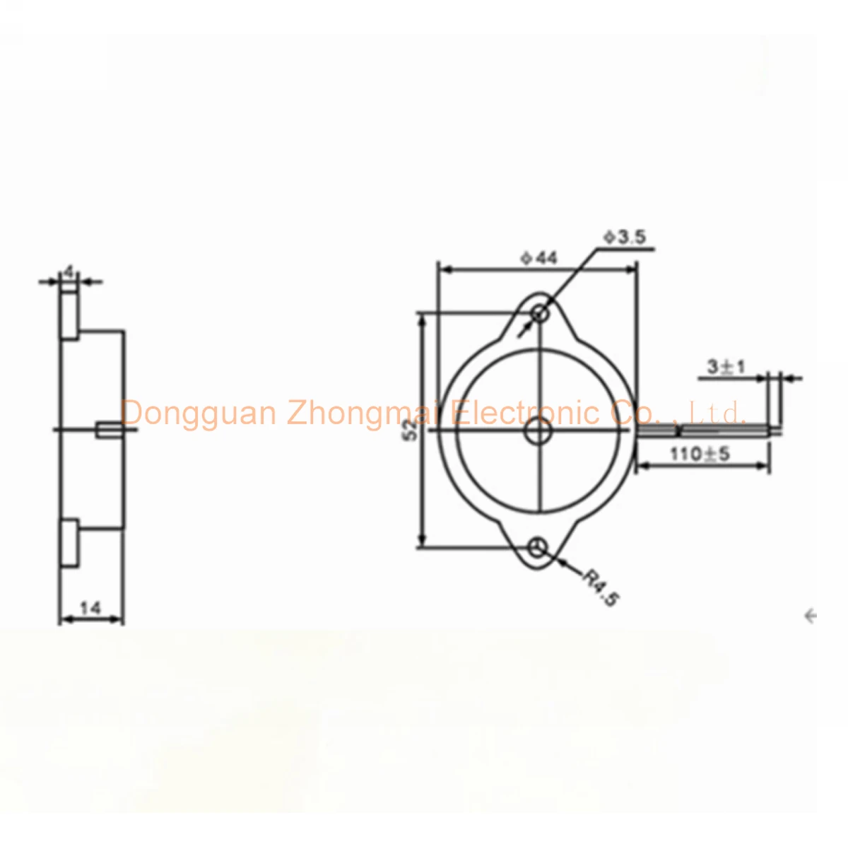 4414 Piëzo-elektrische zoemer