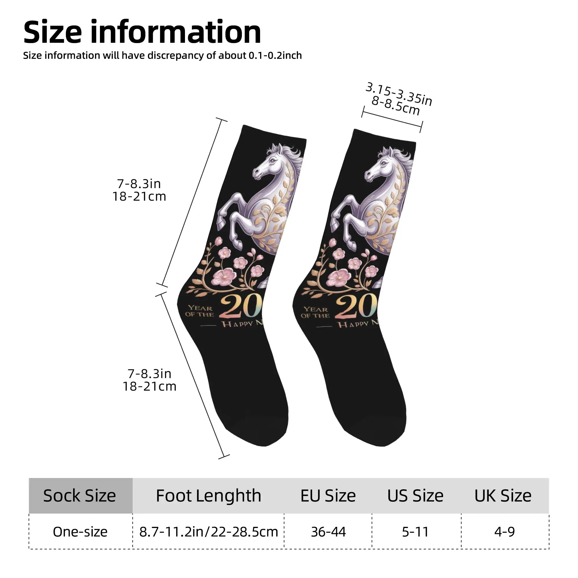 سنة الحصان 2026 سنة جديدة سعيدة الجوارب الرجال الجوارب النسائية الجدة الربيع الصيف الخريف الشتاء الأوسط جوارب أنبوبية هدية #6