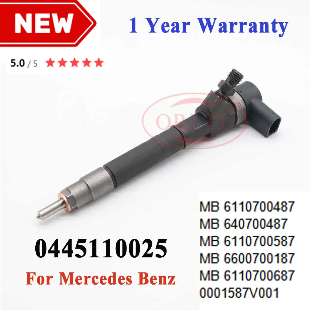 

New 0445110025 Diesel Fuel Injector OE 6110700687 A6110700687 A611070068738 For Mercedes-benz Diesel Engine