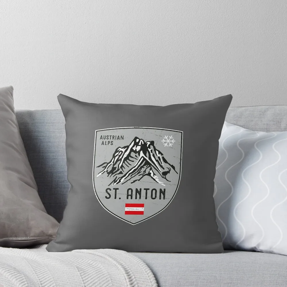 

St. Anton Mountain Austria Emblem Throw Pillow Cushions For Children Sofa Cushion home decor items Bed pillowcases pillow