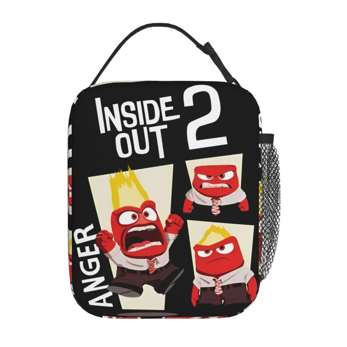 

Anger Emotion Inside Out Movie 2024 Insulated Lunch Bag for Men Women Food Container Bags Reusable Cooler Thermal Lunch Boxes