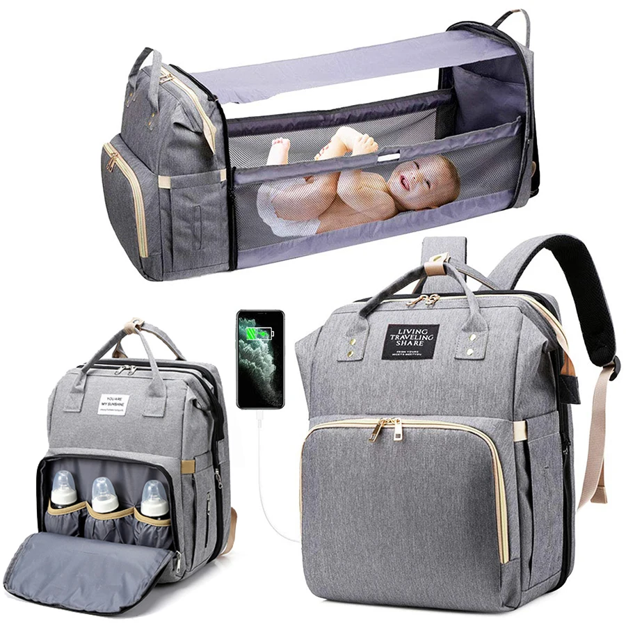 Baby tragbarer multifunktion aler wasserdichter Wiegen windel rucksack