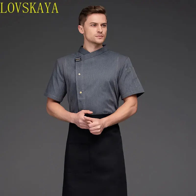 High-End Unisex Pizza Chef Uniform Restaurant Werk Uniform Keuken Bakker Jas Schort Chef-Kok Uniform Dameskleding