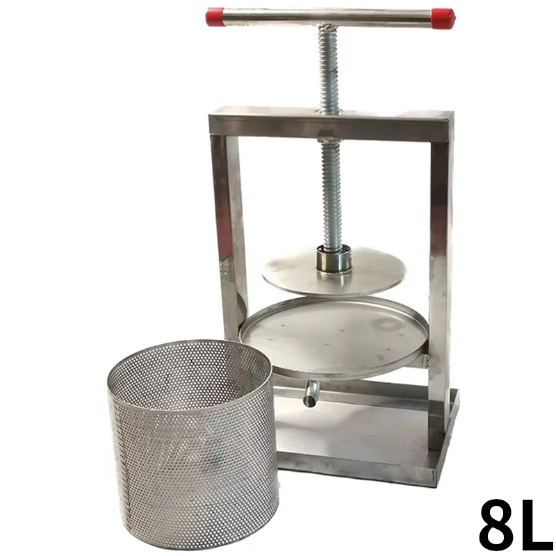 304 baja tahan karat tekan madu rumah tangga pemeras air juicer kue bulat tekan manual kecil anggur lees press