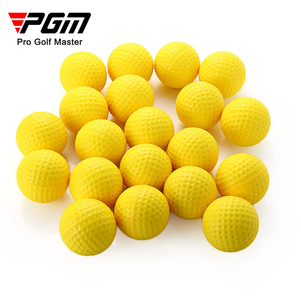 PGM 1pc Golf Yellow Practice Balls 42.6mm Sponge Elastic Pu Foam Balls Can Hit About 800 Time  Golf Sports Supplies