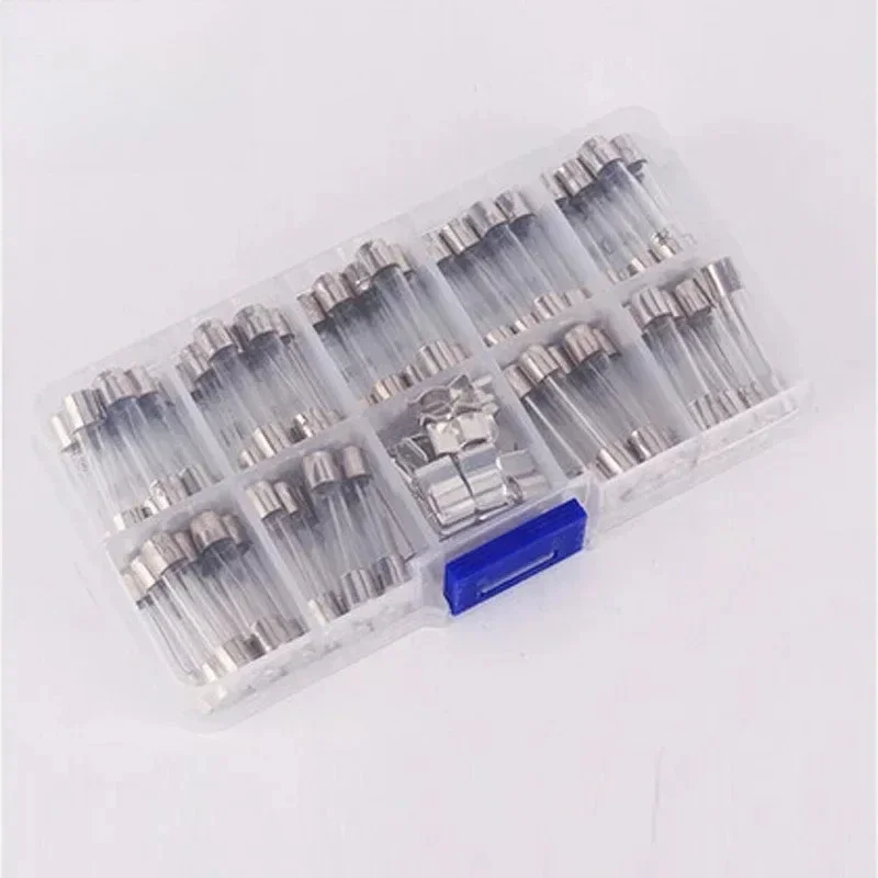 5/72/100PCS Panel Mounted Glass Fuse Holder 5x20mm 6x30mm Insurance Tube Socket Fuse Holder Glass Tube Fuse Holders Assorted Kit