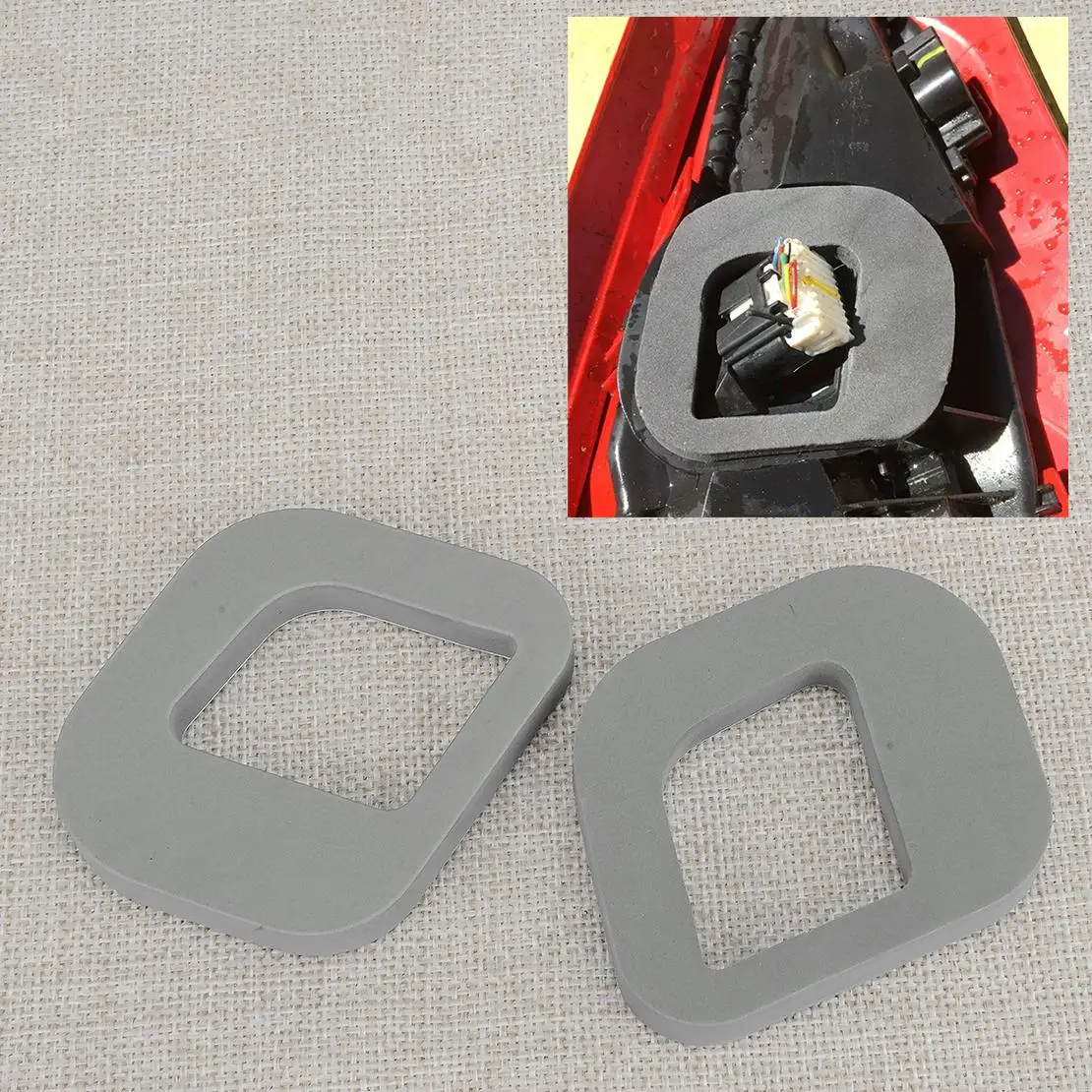 2pcs Tail Light Brake Cluster Seal Gasket Foam Fit for Citroen C1 Peugeot 107 2014 2013 2012 2011 2010 2009 2008 2007 2006 2005