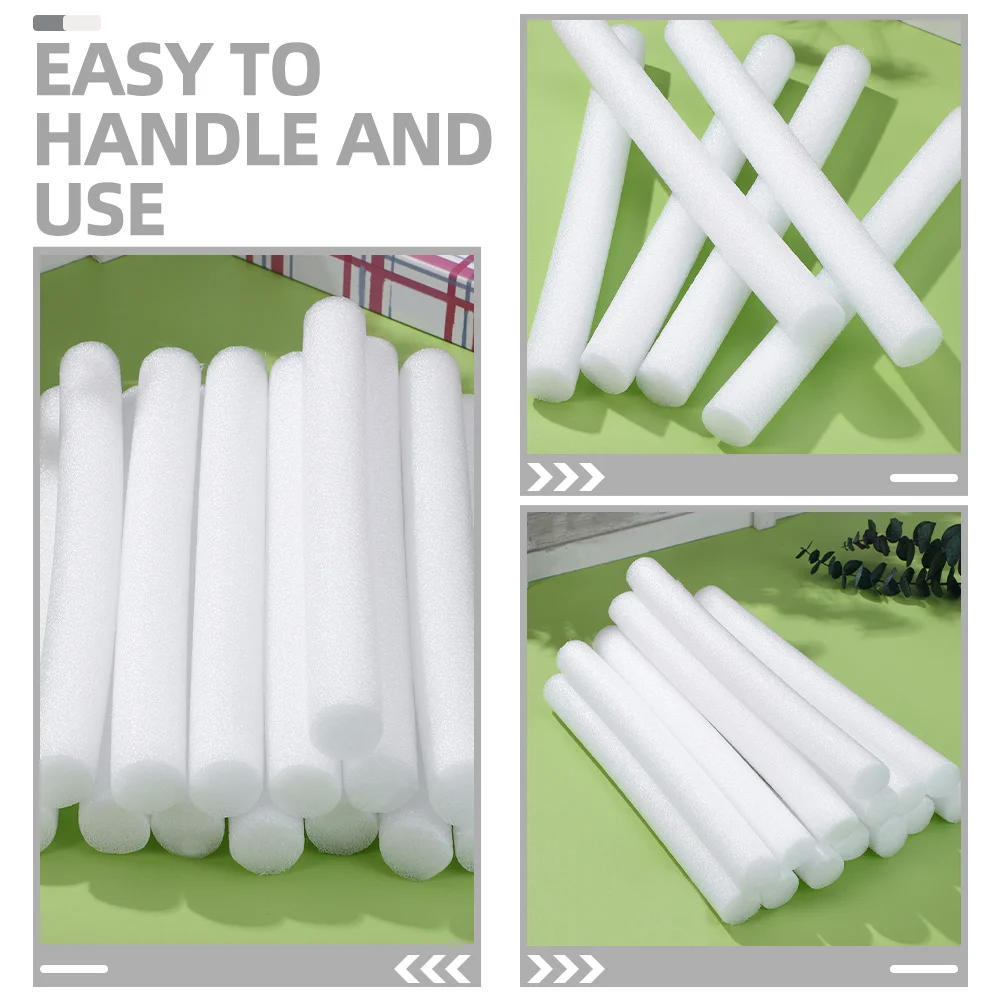 6 Pack White Foam Strips for Sofa Cushion Filler Rods Furniture Slipcover Grips Couch Cover Protector Foams Filling Bars