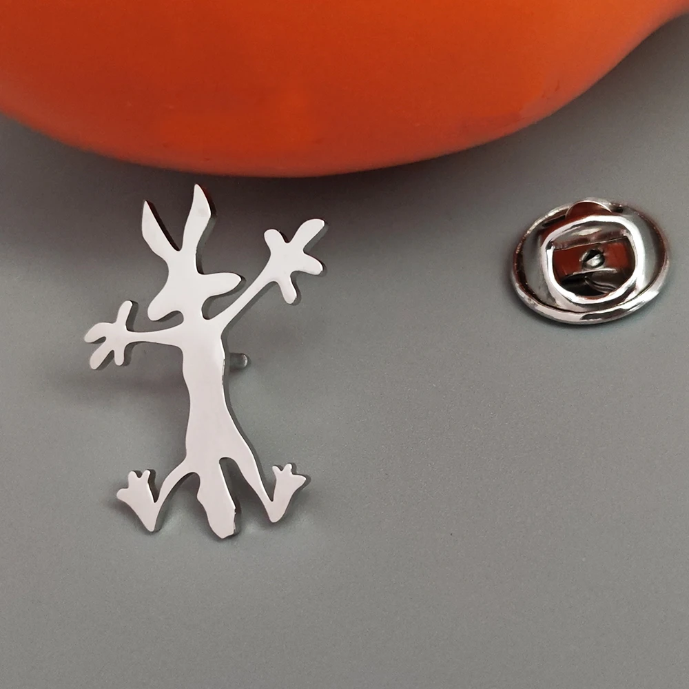 Cartoon Rabbit 18K Gold-Plated Badge, Personalized Crazy Rabbit, Stainless Steel Waterproof Brooch, Animal Brooch, Holiday Gift