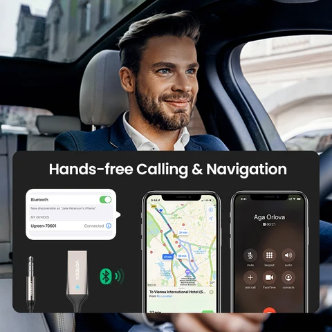 UGREEN Bluetooth 5.3 адаптер для автозвука с высоким качеством передачи — фото устройства