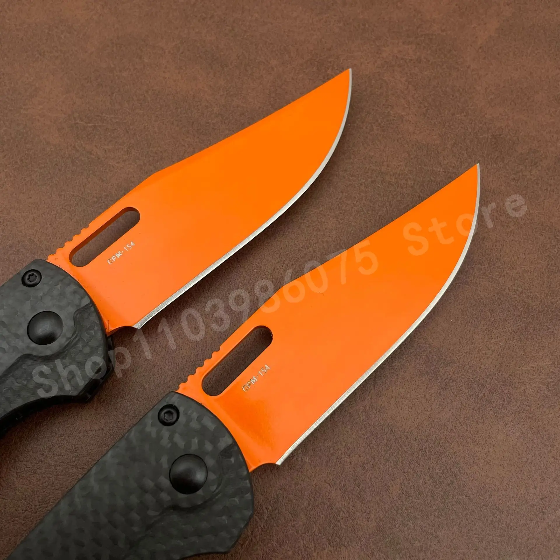 سكين جيب من ألياف الكربون BM 15535 مع شفرة D2 - سكين محمول عالي الصلابة للتخييم في الهواء الطلق قابل للطي هدايا للرجال