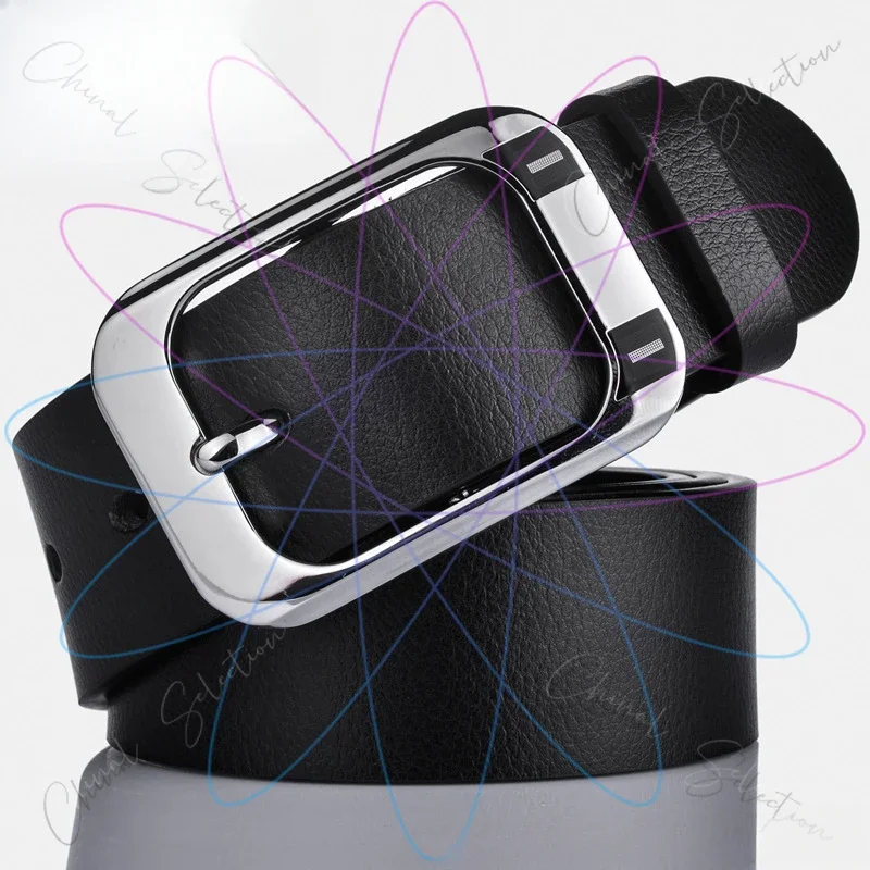 

Fashion Men's Belt White Leather Cowhide Casual Trend Men's Belt Jeans Belt