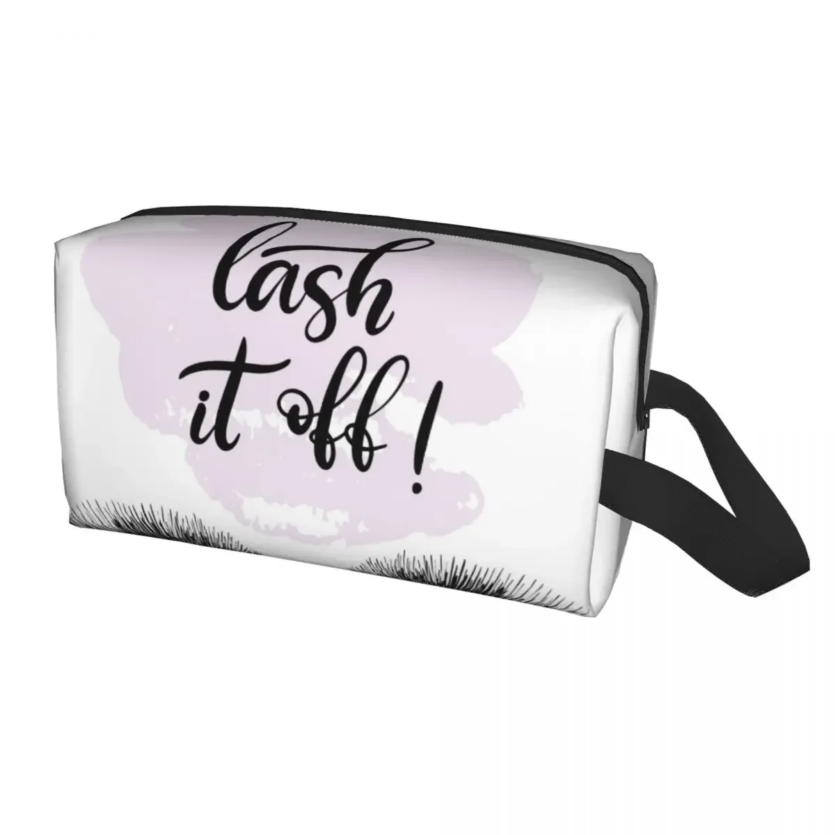 Lashes Lettering Eyelash Cosmetic Bag Women Fashion Big Capacity Beautiful Eyes Makeup Case Beauty Storage Toiletry Bags