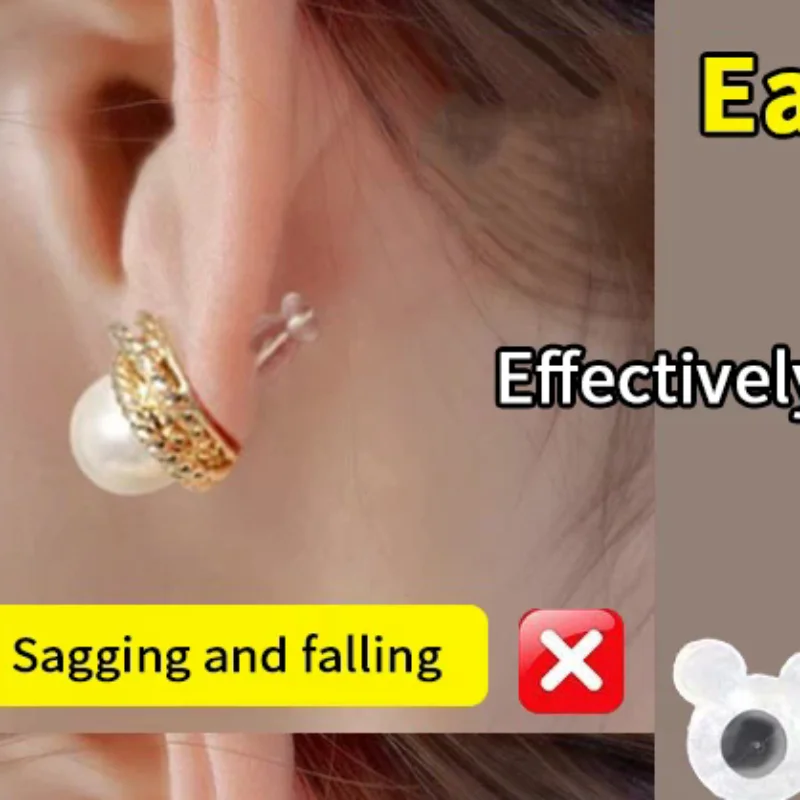 10Pcs Ear Back Stoppers Silicone Ear Plug Blocked Caps Supportive Earring Lifters For Heavy Earrings Jewelry Making Accessory