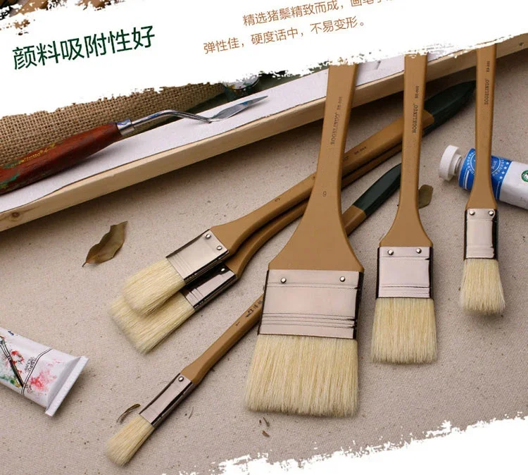 Paint Brush  bristle pig hair head Oil painting propylene acrylic painting brush special made art brush