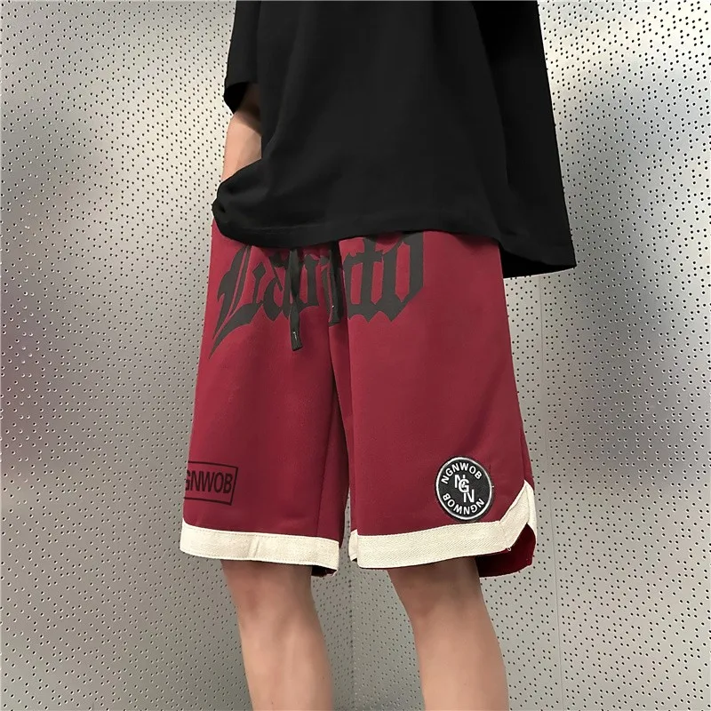 

Модные мужские лыжи в американском стиле, летние повседневные свободные спортивные баскетбольные брюки, молодежные витали, свободная талия, молодежное лето