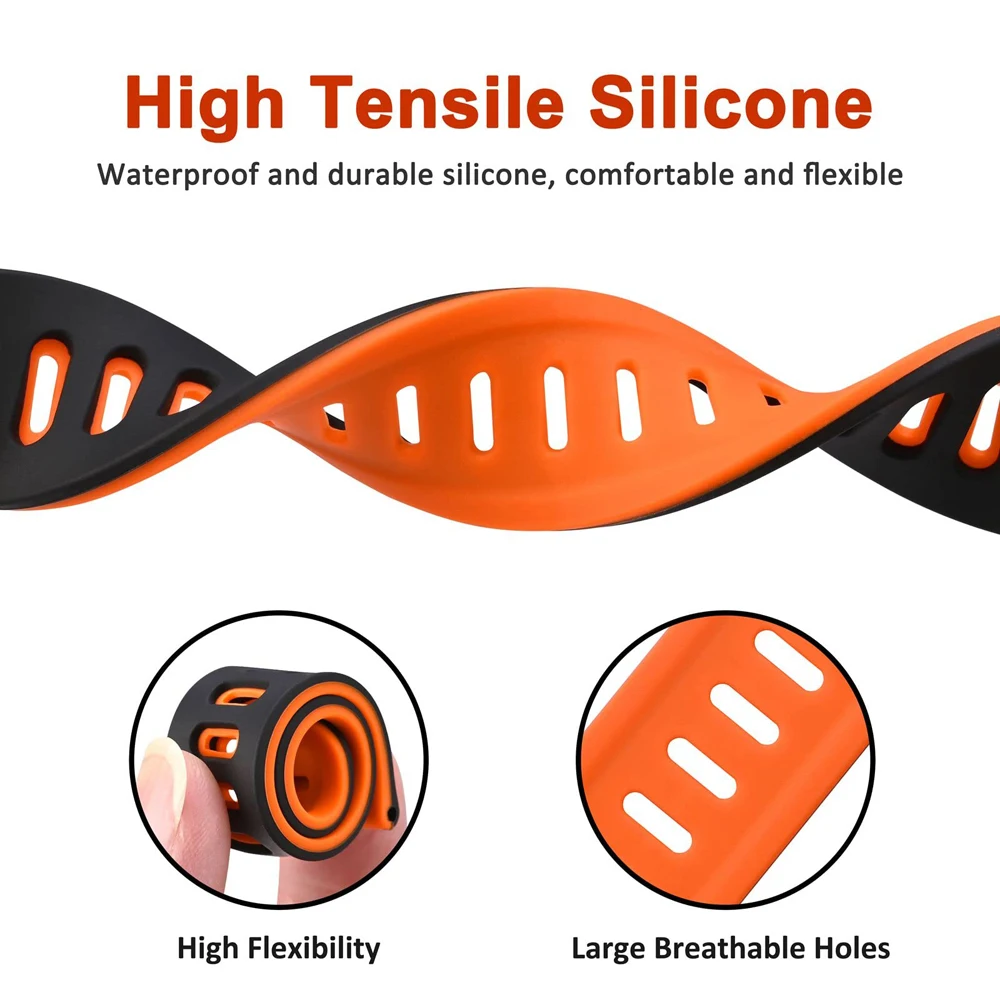 Pulseira de silicone de 20mm/22mm para amazfit gts 3/2/2e/gts4 2 mini/gtr 42/47mm/gtr 4/3 pro/2/2e pulseira de relógio esportivo amazfit bip 6