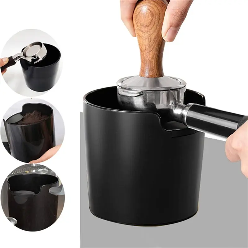 ABFY-Ideal For Home Or Office Shockproof, Easy To Clean 5 Inch Coffee Grounds Container Anti-Slip Base Removable Knock Bar