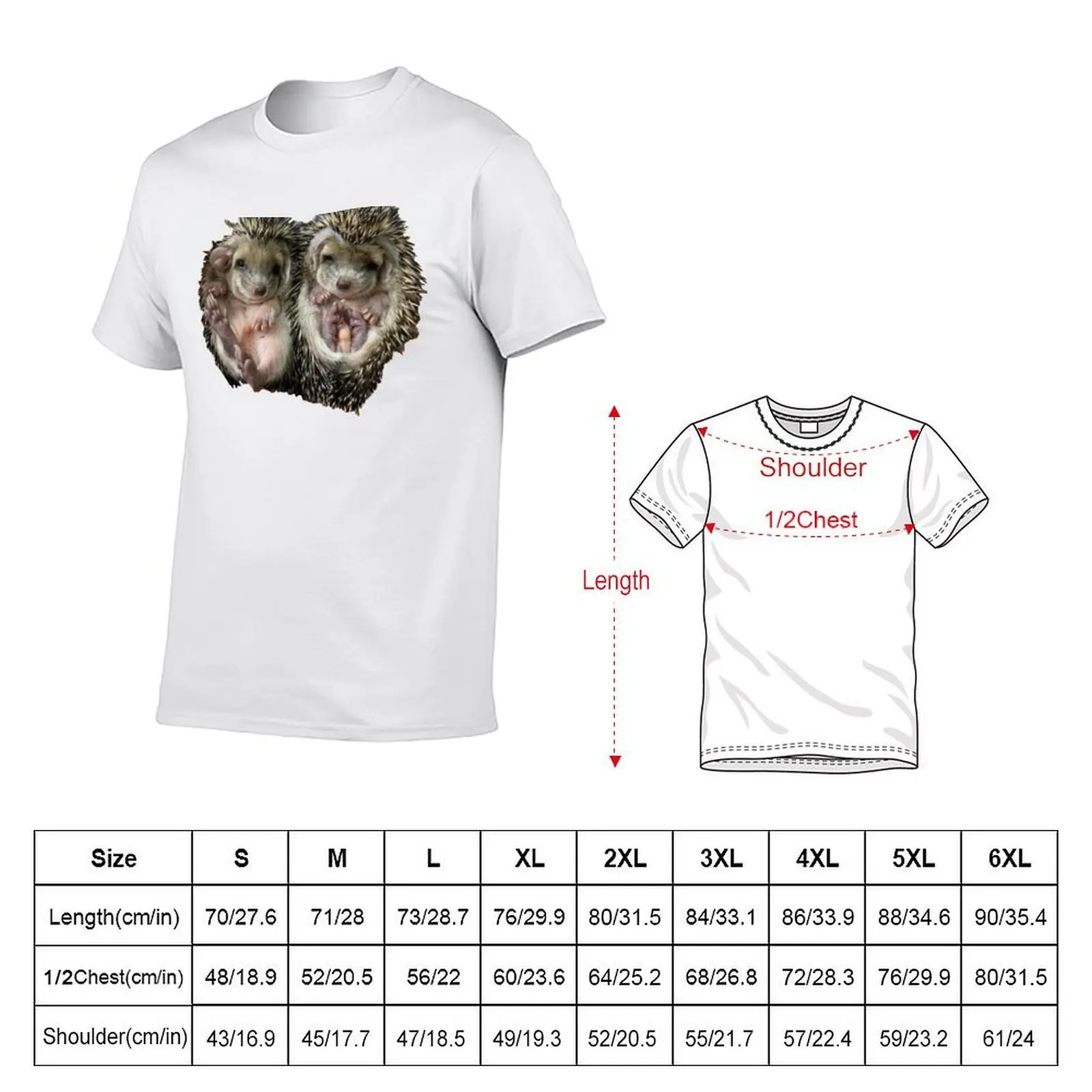 Adorable Hedgehogs T-Shirt anime tshirt black cotton t-shirt plain for man package T-Shirt
