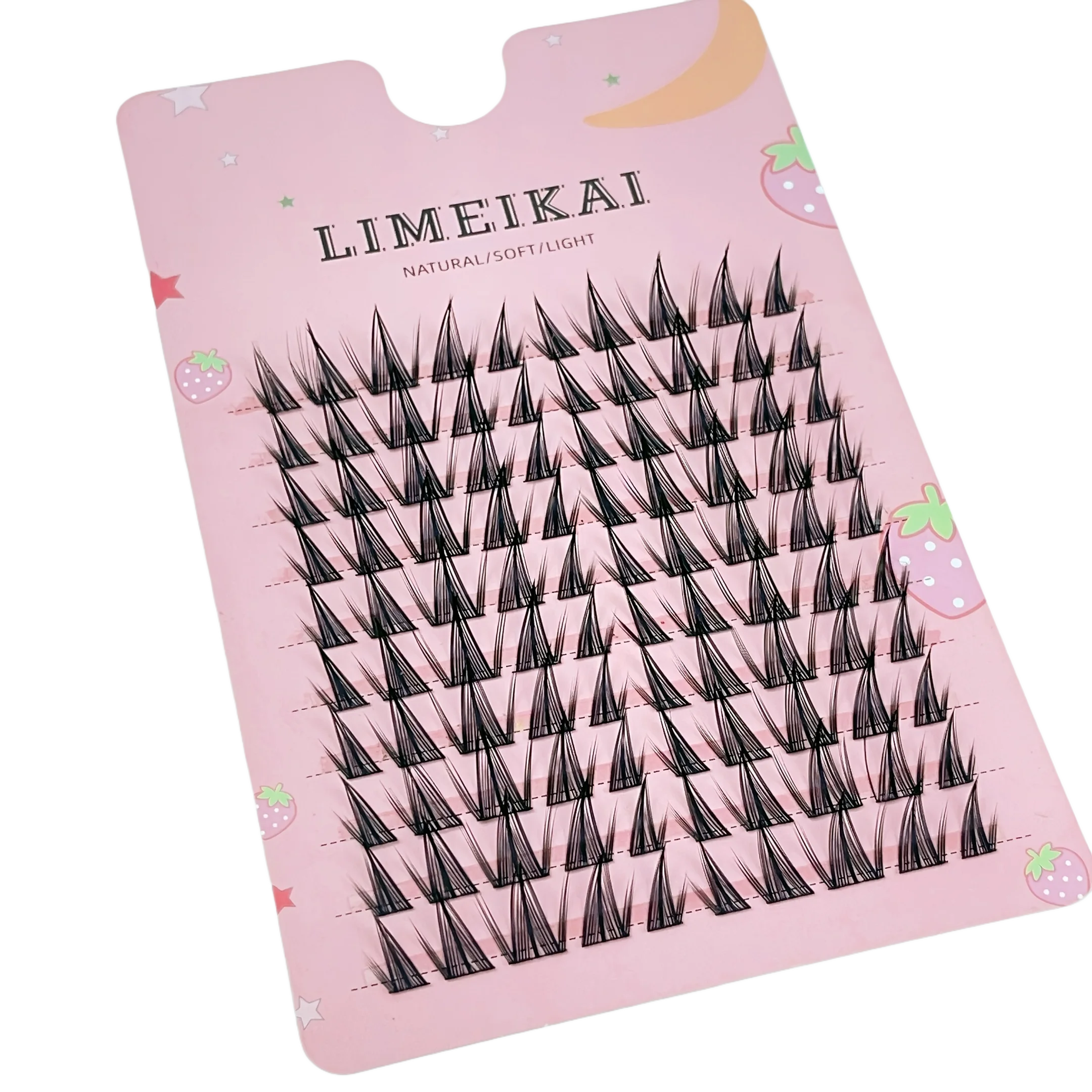 Conjunto de cílios postiços de girassol, 100 clusters, listras finas de estilo natural, acessório de maquiagem reutilizável para profissionais iniciantes